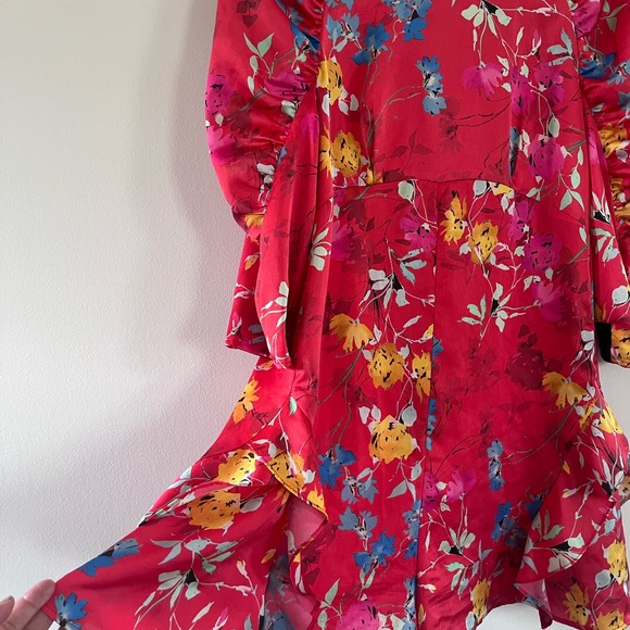 ZARA Floral Frill Romper Ruffle Romper Sz Medium Multicolor - Picture 12 of 12